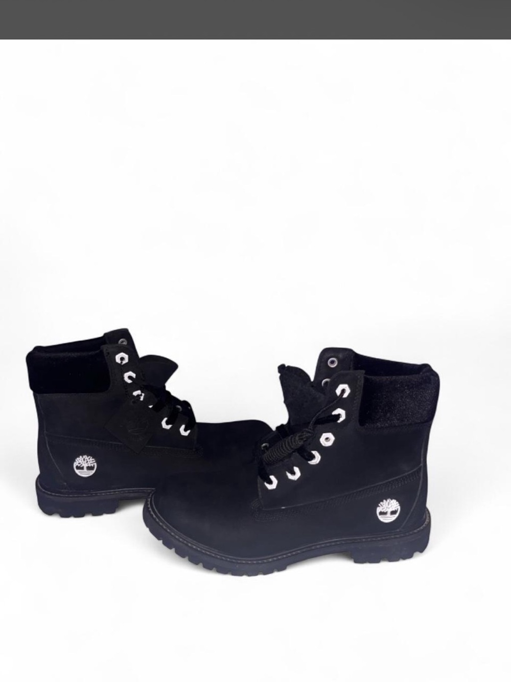 Timberland Black Nubuck Lace-Up Work Boots